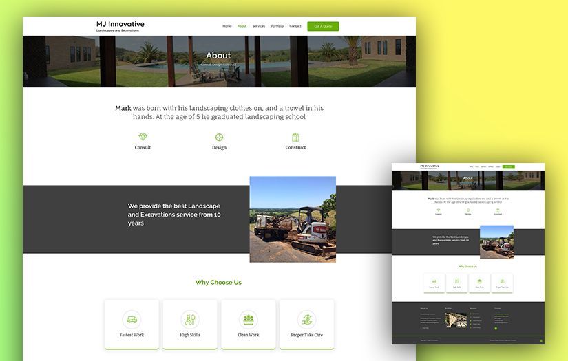 MJ Innovative Landscapes and Excavations screenshot 1